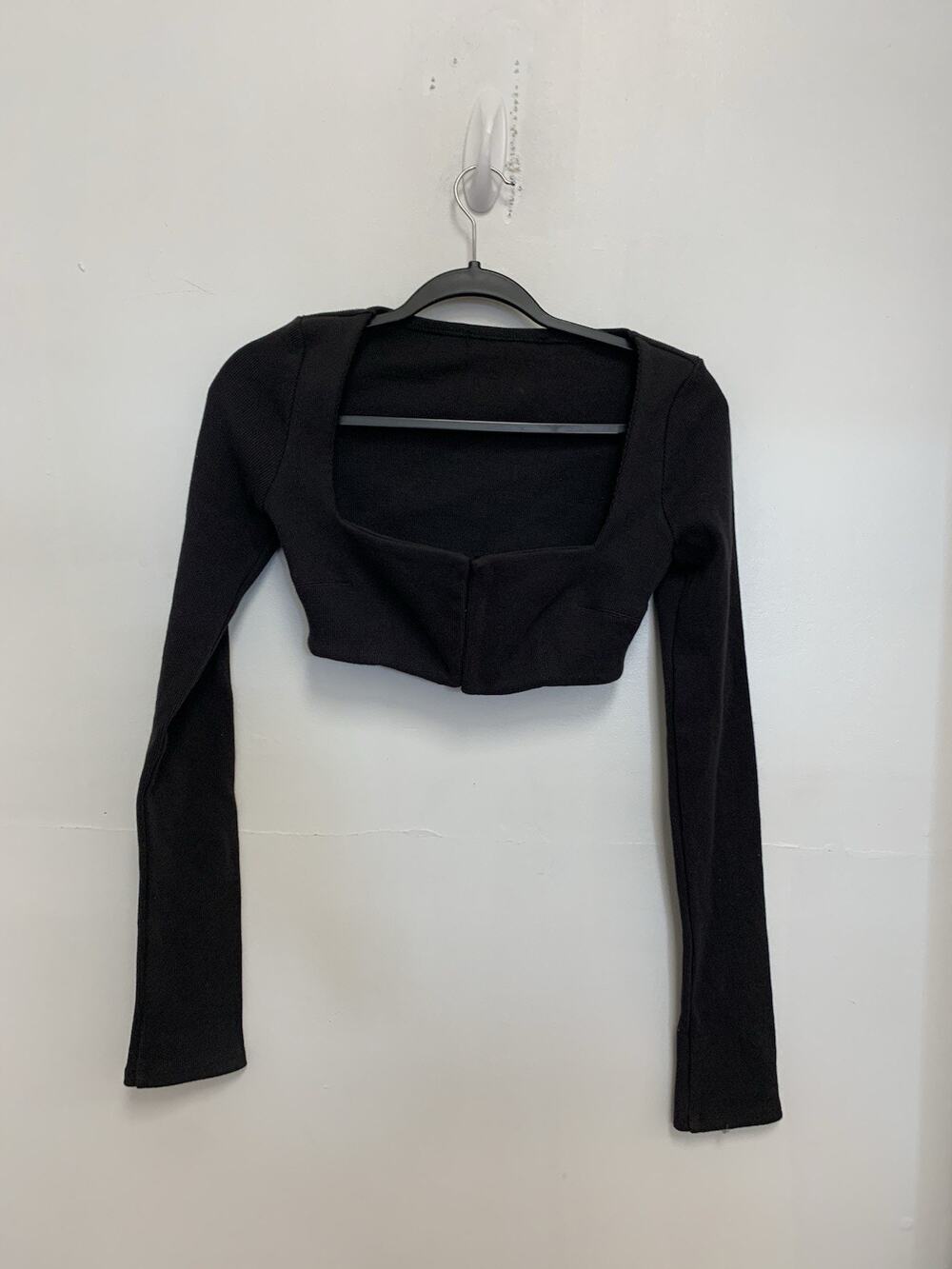 Orseund Irish New York Black Long Sleeve Corset Top Size Small
